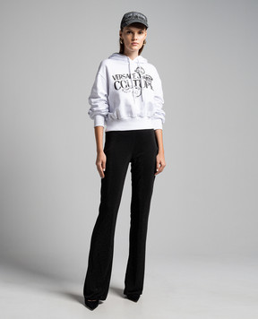 Versace Jeans Couture Біле худі з принтом логотипа 76HAIG00CF01G