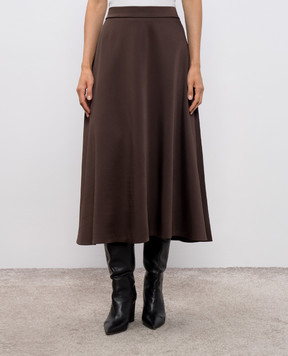 Brunello Cucinelli Коричнева спідниця міді M0H38G3679