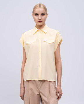 Twinset Жовта блуза з шовком 251TP2501