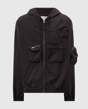 Maison Margiela MM6 Сіра спортивна куртка з принтом логотипа SH0HG0003M25003