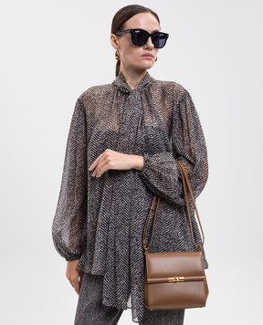 Dolce&Gabbana Коричневая кожаная сумка City Marlene BB7726A3G19