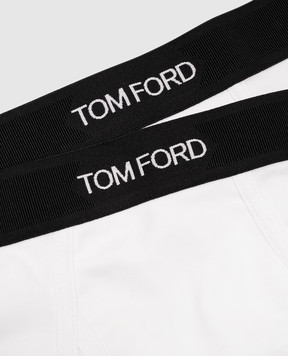 Tom Ford Набор белых трусов с логотипом. T4XC11040