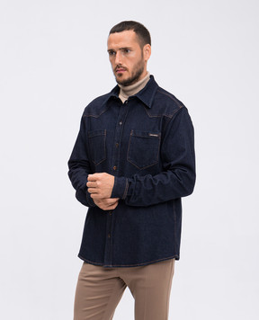 Dolce&Gabbana Синяя джинсовая рубашка с логотипом G5LW3DG8LE4