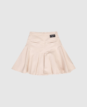 Balmain Дитяча бежева джинсова спідниця з логотипом BX7B01D00391214