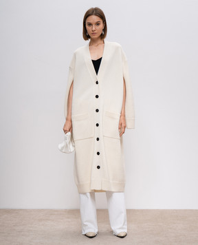 Jil Sander Білий кардиган з вовни та кашеміру J02HP0028J14726