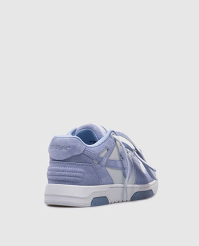 Off-White Блакитні шкіряні кросівки Out Of Office OWIA259S25LEA006