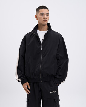 Palm Angels Черная спортивная куртка с логотипом PMEB029F25FAB001