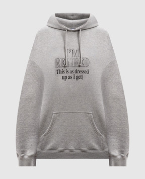 Vetements Серые худи с принтом надписи UA66HD710G