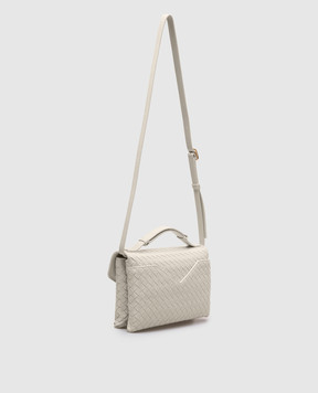 Bottega Veneta Бежевая кожаная сумка с плетением 817191V08Z0