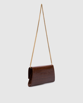 Tom Ford Коричневий шкіряний клатч NOBILE з тисненням під шкіру крокодила L1736LCL403X