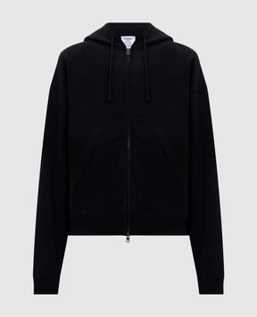 Vetements Чорна спортивна куртка з вишивкою логотипа UH76ZU130B