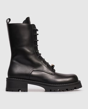 Versace Чорні шкіряні черевики Biker 10113871A02254