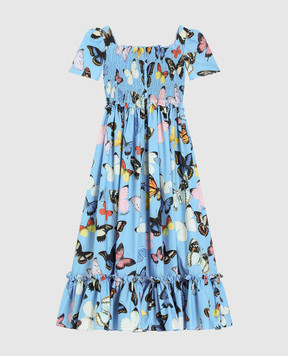 Dolce&Gabbana Дитяча блакитна сукня в принт L54DD9HS5SU6