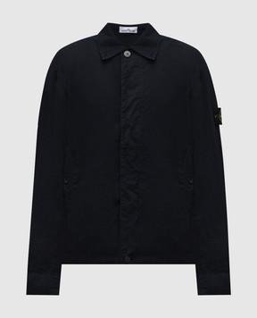 Stone Island Синя вітровка Light Compact Touch Poly TC з логотипом K1S154100025S0042