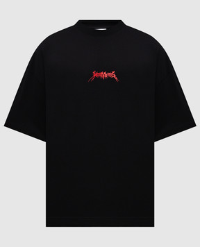 Vetements Черная футболка с принтом логотипа UH76TR600B