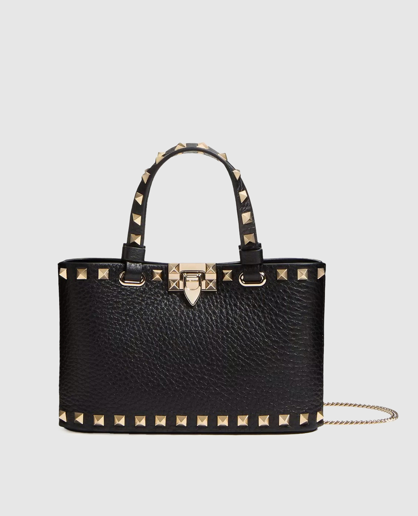 

Черная кожаная сумка Rockstud, Черный, Сумки через плечо