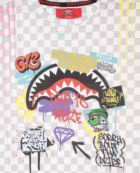 Sprayground Детская серая футболка Shark In The Rizz SPY1220