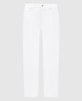 Brunello Cucinelli Білі джинси з патчем логотипа M0H81P5847