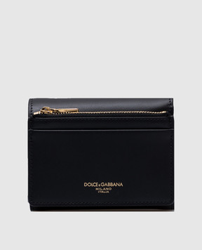 Dolce&Gabbana Черный кожаный портмоне с логотипом BI3338AW576