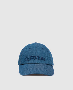 Off-White Синя кепка Bksh з вишивкою логотипа OWLB045F24DEN001