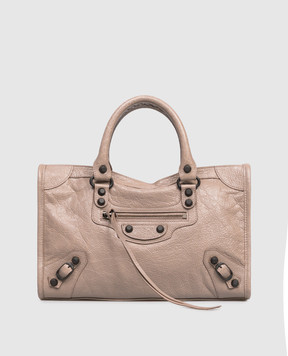 Balenciaga Бежева шкіряна сумка Le City 8114422ABEK