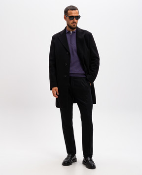 Cashmere&Whiskey Фіолетове поло з вовни мериноса 94394Z