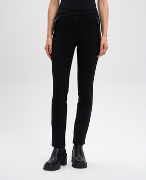 Moncler Grenoble Черные брюки с нашивкой логотипа J20982A0000653064