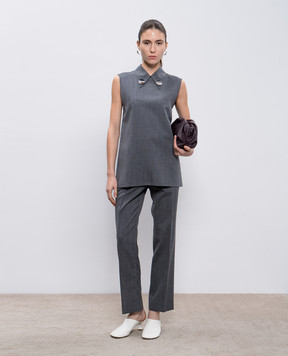 Jil Sander Сірі чіноси з вовни J02KA0303J40171