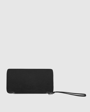 Gianni Chiarini Чорний шкіряний гаманець з логотипом PFWBW13662GRN