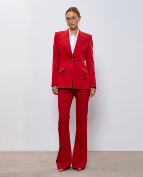 Versace Червоні штани кльош з вовни 10131581A12258