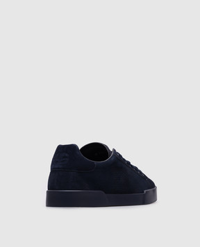 Dolce&Gabbana Синие замшевые кроссовки с логотипом DG CS2324A9T67