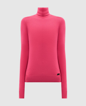 Balmain Розовый гольф из шерсти с логотипом DF1KH035KE93