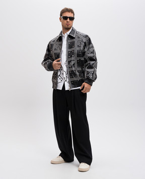Off-White Белая рубашка Dices OMGE040W24FAB007