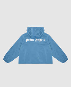 Palm Angels Дитяча синя вітровка з принтом логотипа PBEB003C99FAB00112+