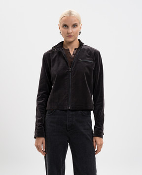 Magda Butrym Коричнева оксамитова куртка JACKET02132725