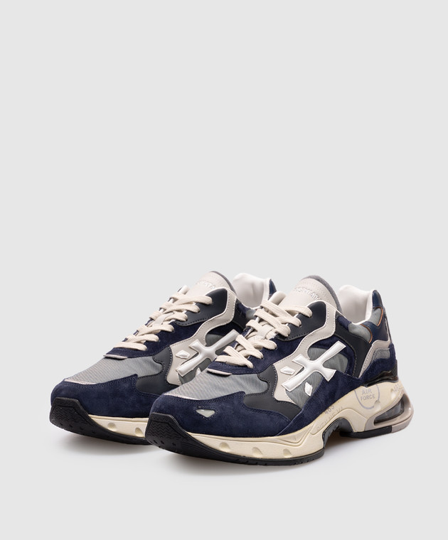 Premiata Синие комбинированные кроссовки SHARKY SHARKY изображение 2