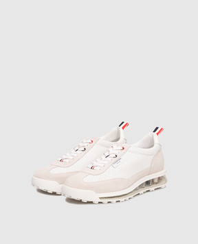 Thom Browne Белые кожаные кроссовки RUNNER FFD120B05584