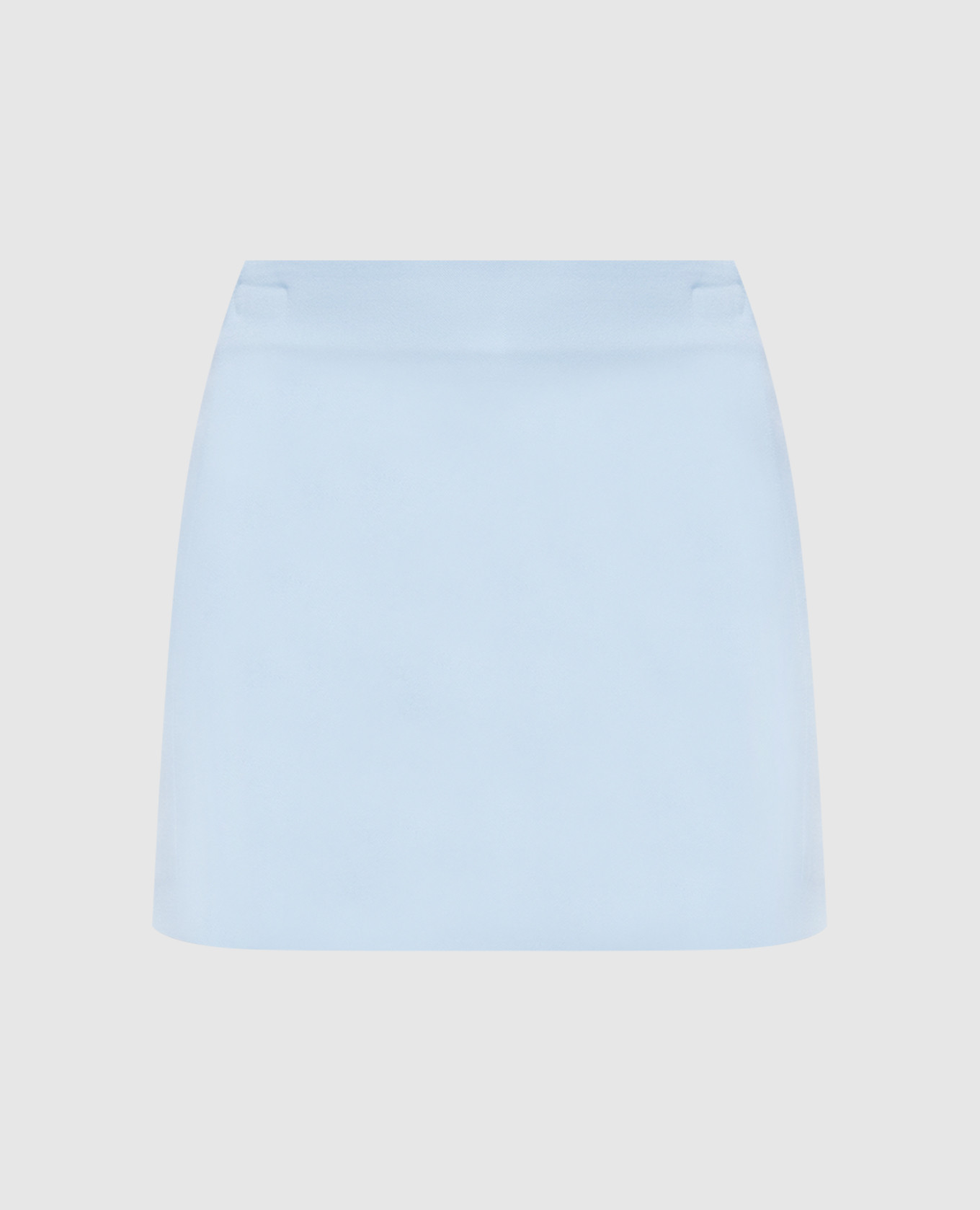 

Голубая юбка мини из шерсти, Голубой, Юбки прямые