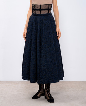 Christian Dior Синя спідниця міні у візерунок 951J26A5953