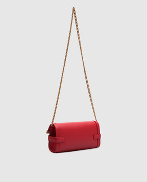 Balmain Червона шкіряна сумка B-Buzz Pouch 23 EN1LE596LAVE