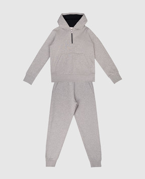 Moncler ENFANT Дитячий сірий утеплений спортивний костюм з логотипом K29548M00006899PS1214