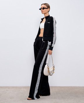 Off-White Черная спортивная куртка с кружевом OWBD001F24JER001