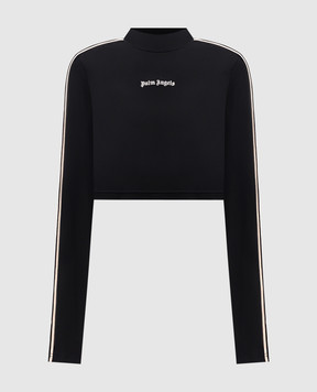Palm Angels Чорний топ з вишивкою логотипа PWAD075S25FAB001