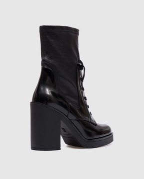 Stuart Weitzman Чорні шкіряні ботильйони EVERITT 80 SJ308