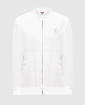 Brunello Cucinelli Біла спортивна куртка з емблемою логотипа MB4229084T