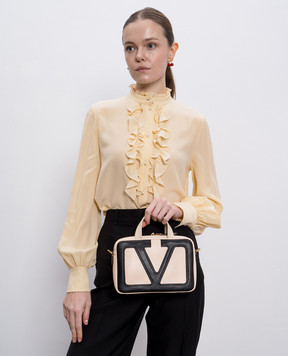 Valentino Бежевая кожаная сумка VIVA SUPERSTAR 6W0B0R73PTJ