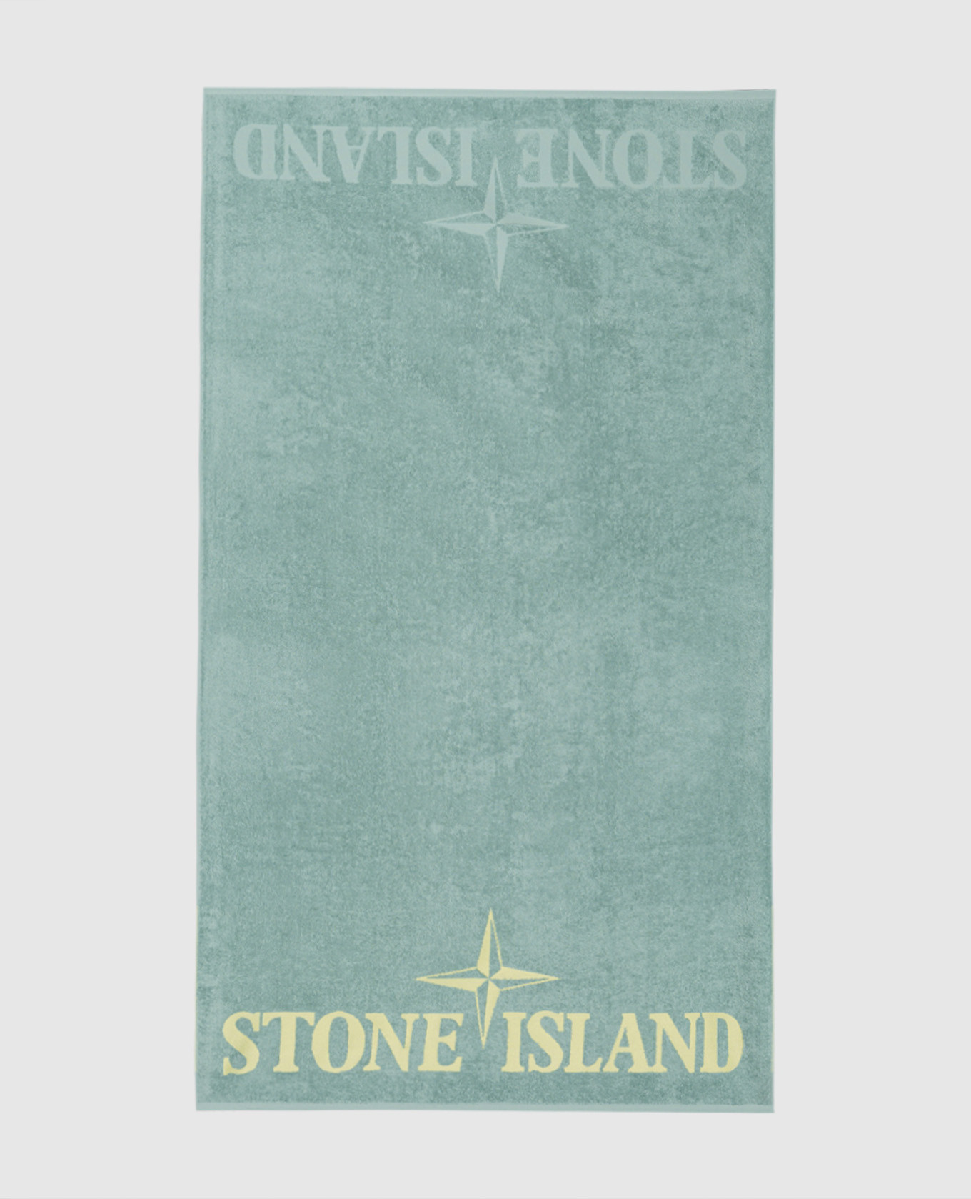 Green towel with logo
