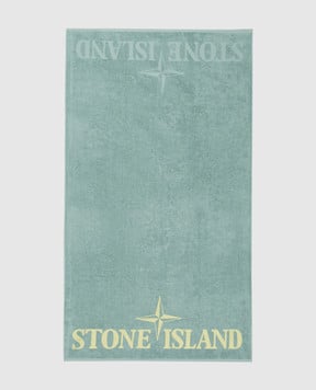 Stone Island Зеленое полотенце с логотипом 801593366