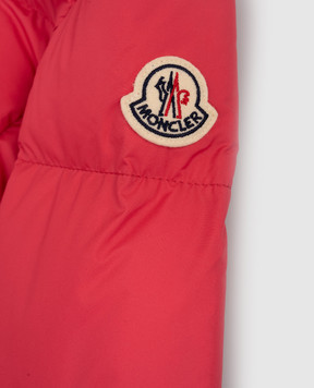 Moncler ENFANT Дитяча рожева пухова куртка з нашивкою логотипа K29541A00016597YW46