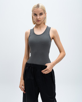 WARDROBE.NYC Сірий топ в рубчик W1016R04
